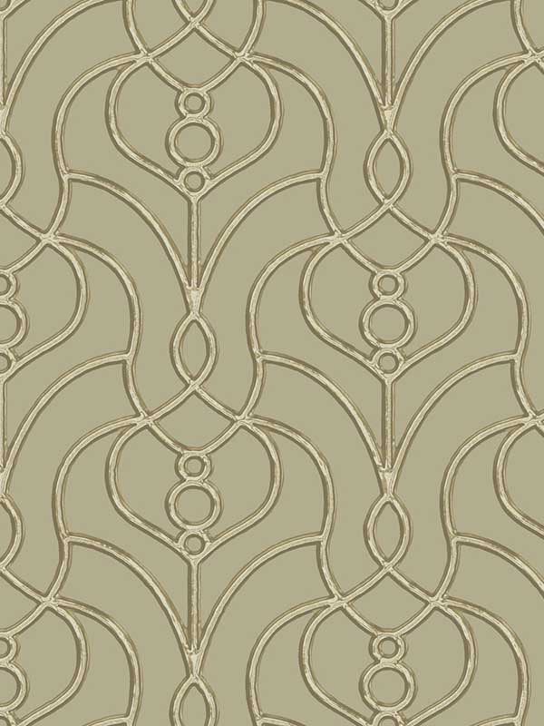 Divine Trellis wallpaper in taupe color - pattern number EV3947 - by Candice Olson in the Casual Elegance collection