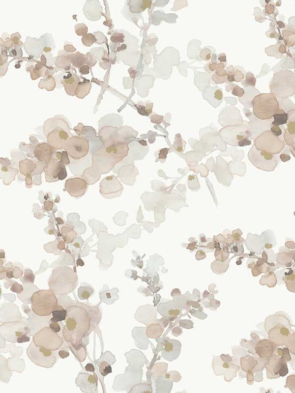 Blossom Fling wallpaper in clay color - pattern number EV3975 - by Candice Olson in the Casual Elegance collection