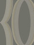 Progression Ogee wallpaper in charcoal color - pattern number EV3986 - by Candice Olson in the Casual Elegance collection