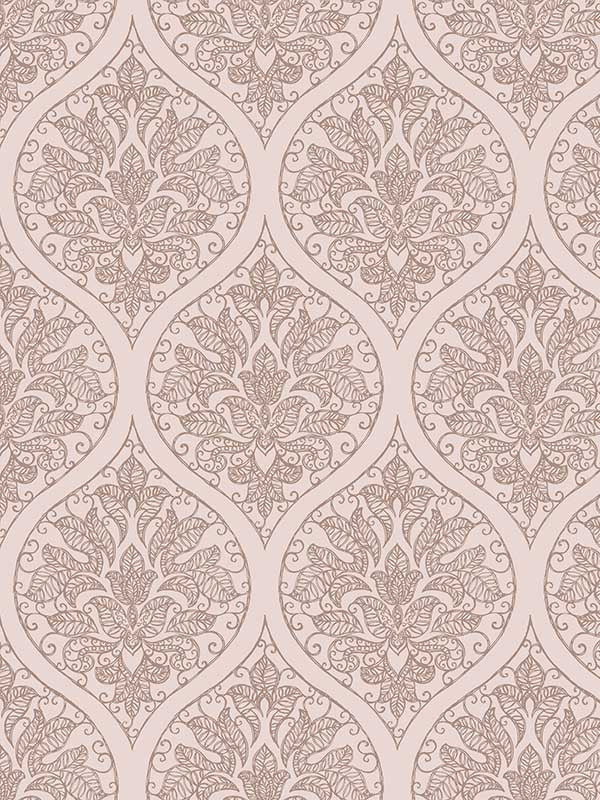 Emporium Ogee fabric in pink color - pattern number 7007 - by Galerie in the Emporium collection