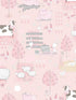 Farmland fabric in pink grey beige color - pattern number G78376 - by Galerie in the Tiny Tots 2 collection