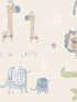 Jungle Friends fabric in beige safari green color - pattern number G78378 - by Galerie in the Tiny Tots 2 collection