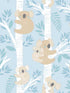 Koalas fabric in light blues glitter color - pattern number G78386 - by Galerie in the Tiny Tots 2 collection