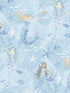 Mermaids fabric in blues purple glitter color - pattern number G78388 - by Galerie in the Tiny Tots 2 collection