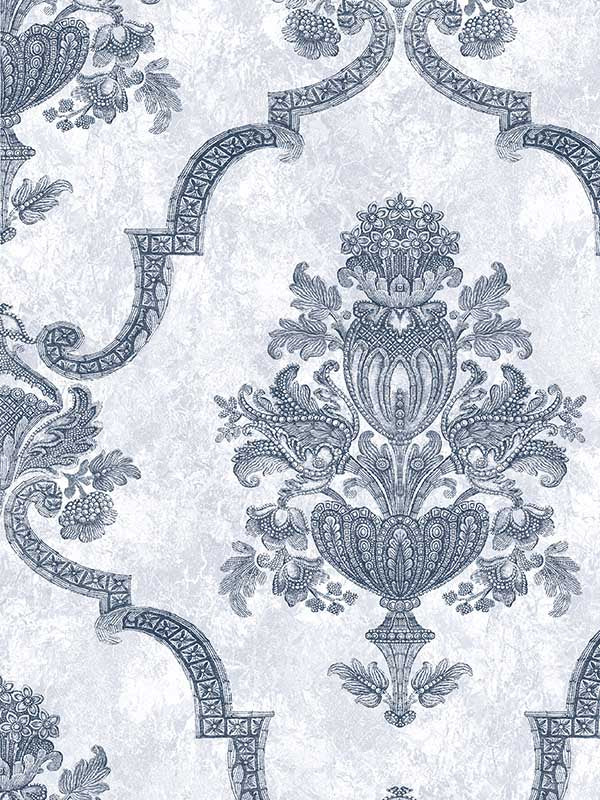 Porto fabric in chalky blue color - pattern number 26859 - by Galerie in the Azulejo collection