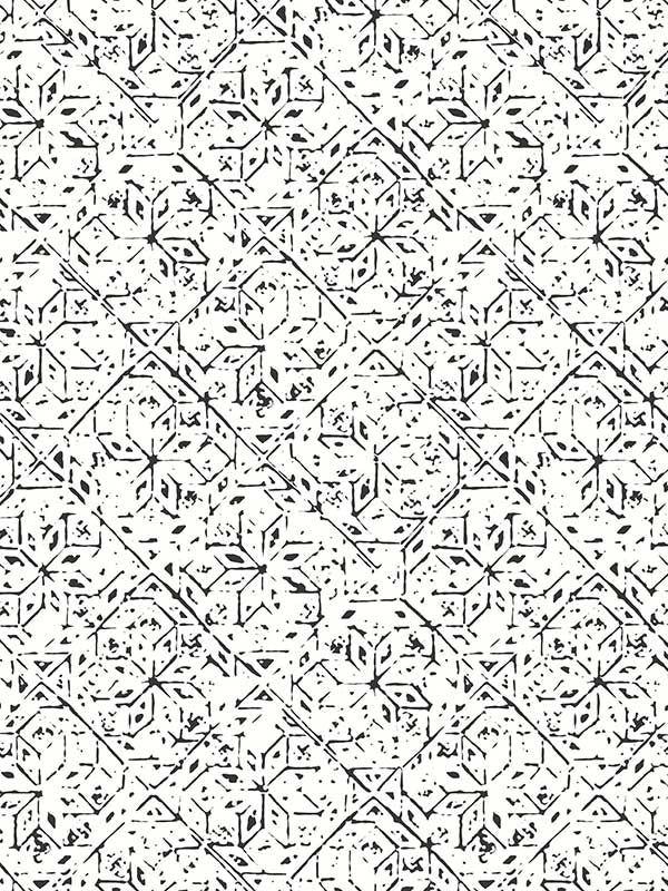 Tangier Tile wallpaper in black color - pattern number G78334 - by Galerie in the Bazaar collection