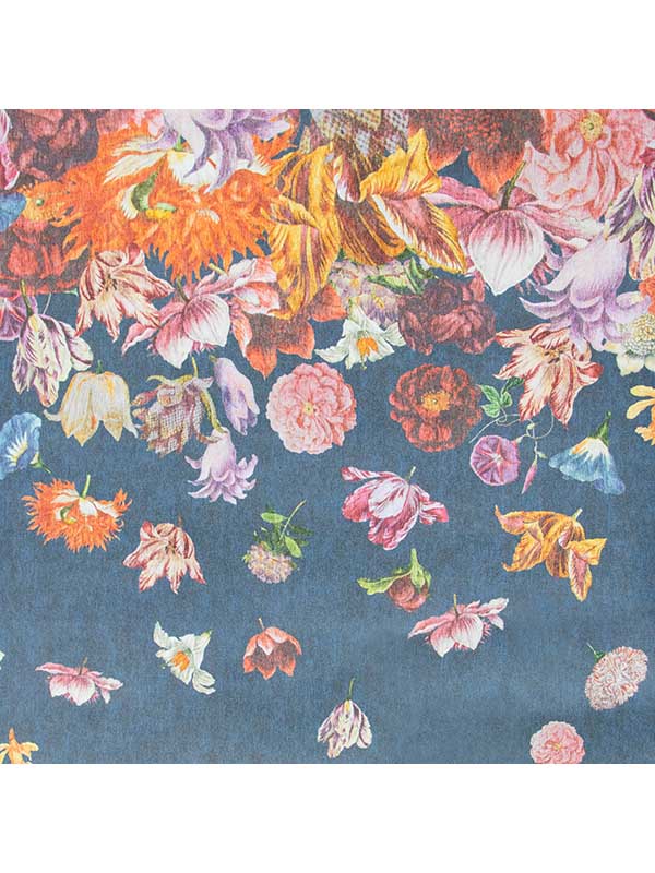 Flower Rain 4 Panel fabric in blueberry color - pattern number 18005 - by Galerie in the Tropical collection