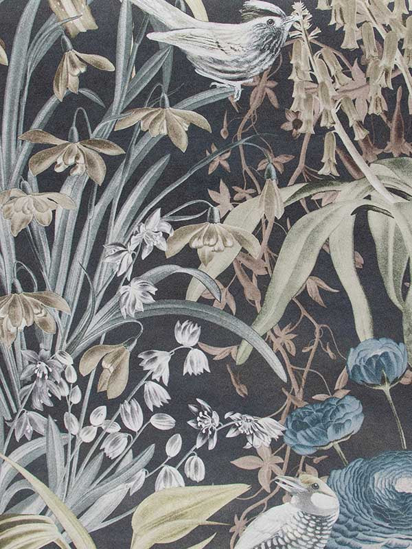 Moorea wallpaper in blackberry color - pattern number 26731 - by Galerie in the Tropical collection