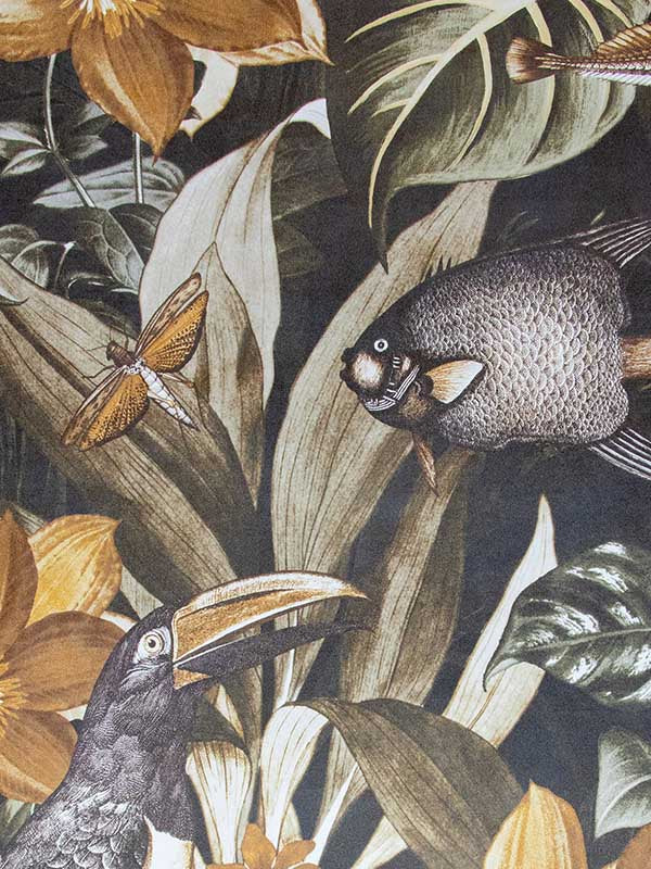 Palau wallpaper in walnut color - pattern number 26746 - by Galerie in the Tropical collection