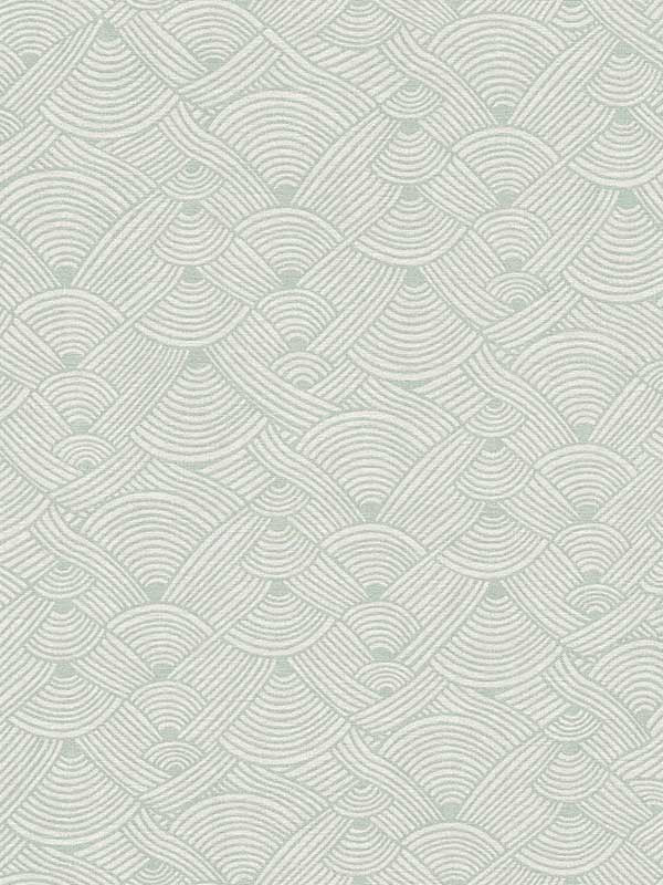 Geo Swirl Motif fabric in green white color - pattern number FS72002 - by Galerie in the Fusion collection