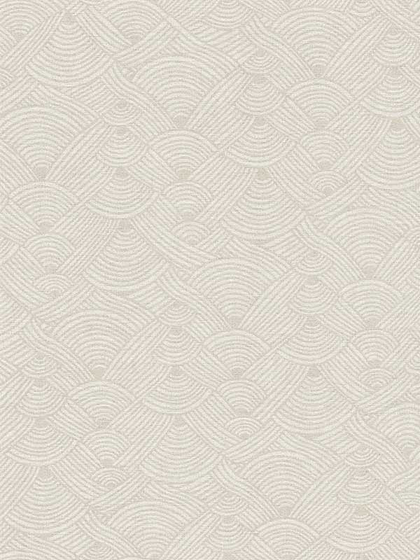 Geo Swirl Motif fabric in beige white color - pattern number FS72003 - by Galerie in the Fusion collection