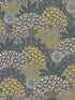 Forest Bloom Motif fabric in turqouise yellow color - pattern number FS72008 - by Galerie in the Fusion collection