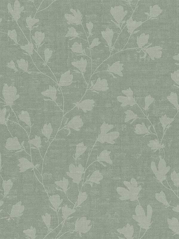 Floral Trail Motif fabric in green color - pattern number FS72012 - by Galerie in the Fusion collection