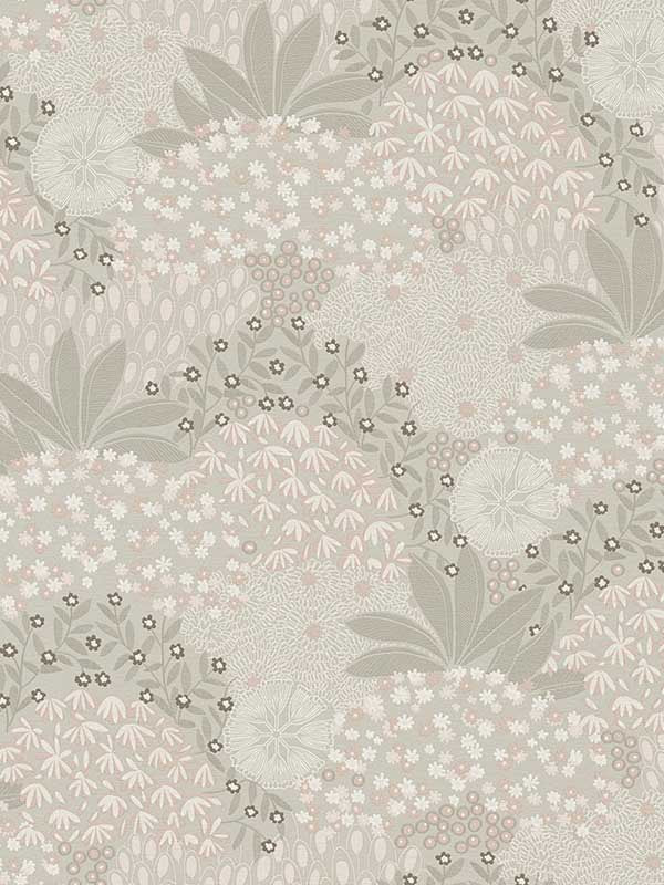 Forest Bloom Motif fabric in taupe pink color - pattern number FS72015 - by Galerie in the Fusion collection