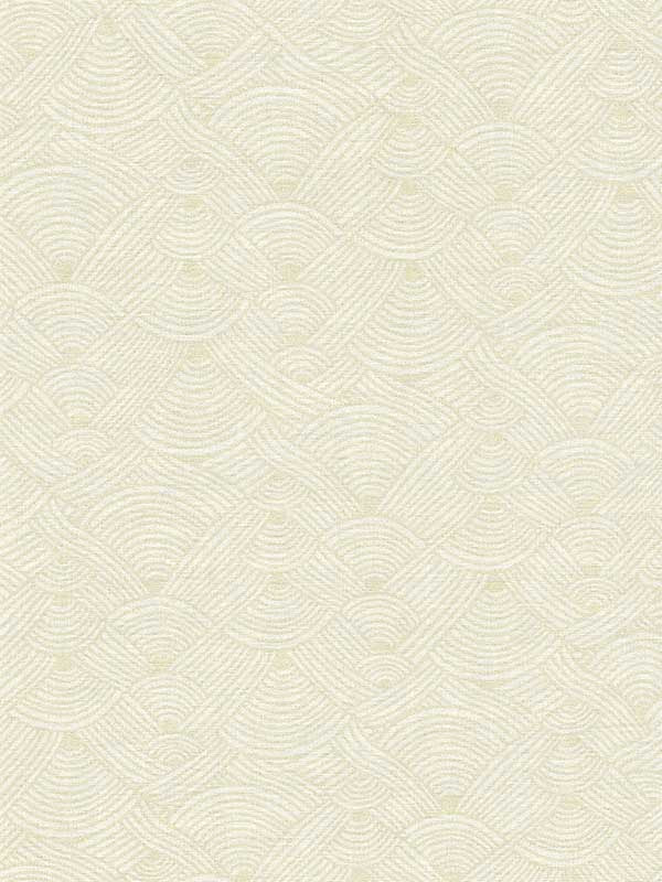 Geo Swirl Motif fabric in cream white color - pattern number FS72025 - by Galerie in the Fusion collection