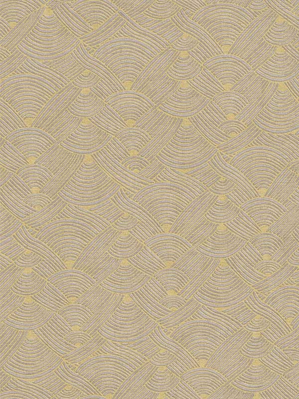 Geo Swirl Motif fabric in grey yellow color - pattern number FS72033 - by Galerie in the Fusion collection