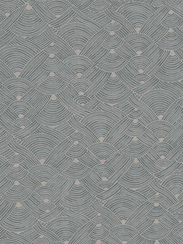 Geo Swirl Motif fabric in beige turqouise color - pattern number FS72038 - by Galerie in the Fusion collection