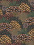 Forest Bloom Motif fabric in orange green black color - pattern number FS72040 - by Galerie in the Fusion collection