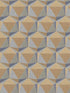 Geometric Motif fabric in blue orange color - pattern number FS72045 - by Galerie in the Fusion collection