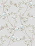 Chinoiserie fabric in white color - pattern number 19002 - by Galerie in the Spring Blossom collection