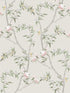 Chinoiserie fabric in white color - pattern number 19005 - by Galerie in the Spring Blossom collection