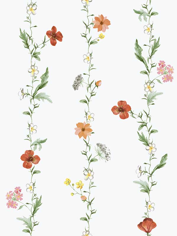 Vertical Garden fabric in multi coloured color - pattern number 19024 - by Galerie in the Spring Blossom collection