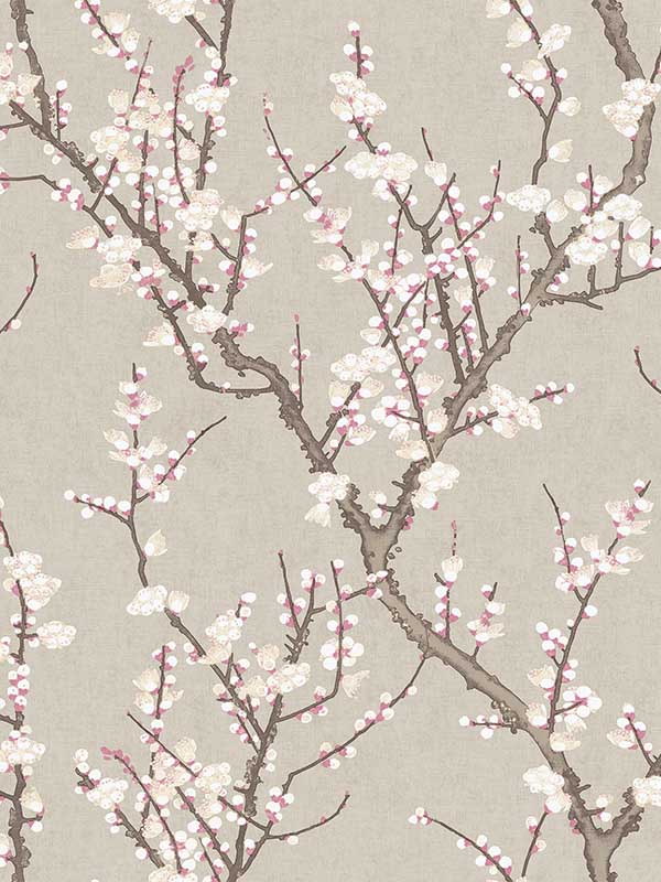 Sakura Tree fabric in bronze brown color - pattern number 19033 - by Galerie in the Spring Blossom collection