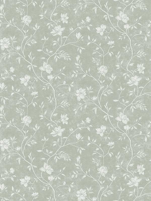 Magnolia fabric in green color - pattern number 19075 - by Galerie in the Spring Blossom collection