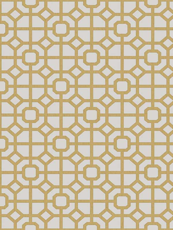 Lattice wallpaper in yellow color - pattern number 19082 - by Galerie in the Spring Blossom collection