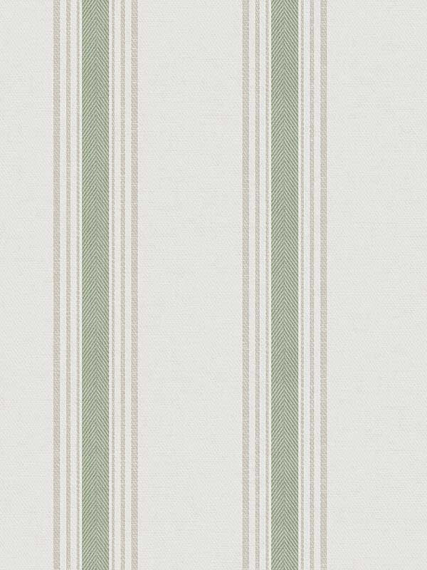 Stripes wallpaper in green color - pattern number 19095 - by Galerie in the Spring Blossom collection