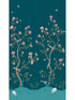 Chinoiserie Birds mural in green color - pattern number 19113 - by Galerie in the Spring Blossom collection