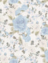 Sunset Harbor Rose Flowers fabric in bella lina blue color - pattern number AST4656 - by A Street Prints in the Love Shack Fancy collection