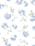 Ribbon Rosa Loose Roses fabric in french blue color - pattern number AST6085 - by A Street Prints in the Love Shack Fancy collection