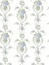Rose Cheeks Floral Cluster fabric in blye elysees color - pattern number AST6089 - by A Street Prints in the Love Shack Fancy collection