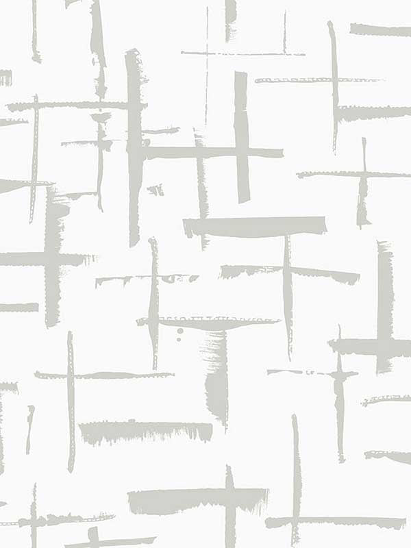 Incrociato Abstract fabric in soft silver color - pattern number EG10300 - by Seabrook in the Geometric Textures by Etten Studios collection