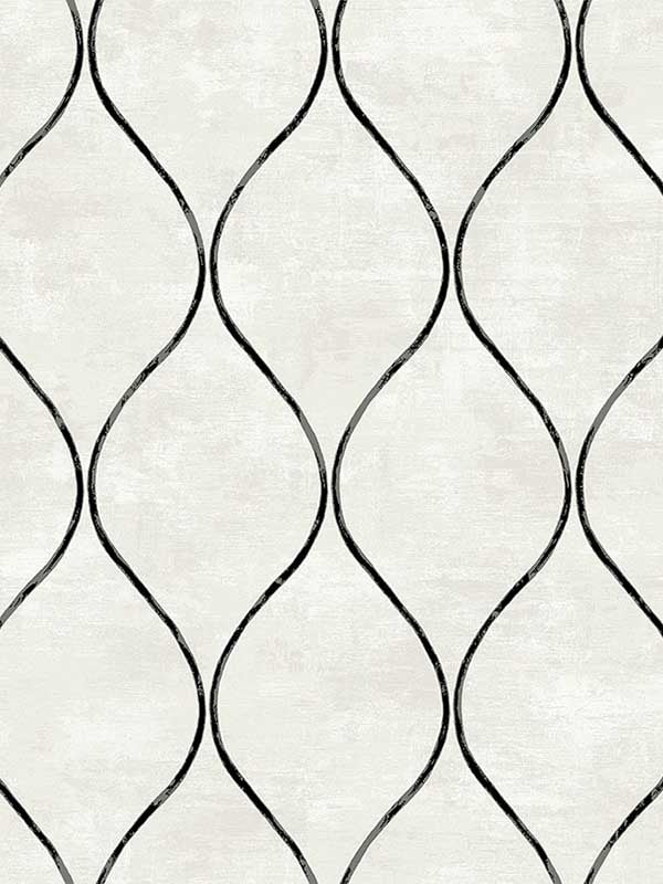 Ellisse Ogee wallpaper in inkwell color - pattern number EG10810 - by Seabrook in the Geometric Textures by Etten Studios collection