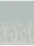 Seasonal Woods 6 Panel fabric in jade sage color - pattern number 120/6020.CS.0 - by Cole and Son in the Gardens Vol I collection