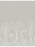Seasonal Woods 6 Panel fabric in platinum color - pattern number 120/6023S.CS.0 - by Cole and Son in the Gardens Vol I collection