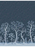 Seasonal Woods 6 Panel fabric in midnight color - pattern number 120/6025.CS.0 - by Cole and Son in the Gardens Vol I collection
