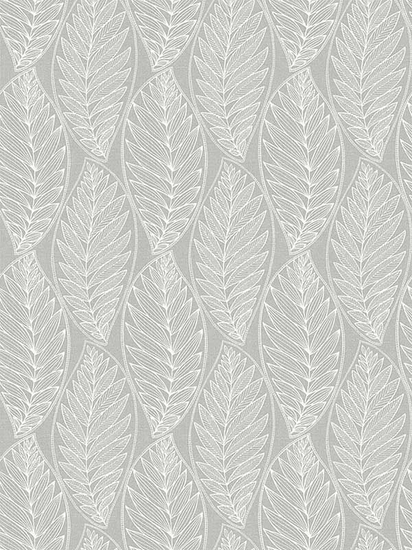 Kira Leaf Husk wallpaper in harbor grey color - pattern number SC20308 - by Seabrook in the Summer House Seabrook collection
