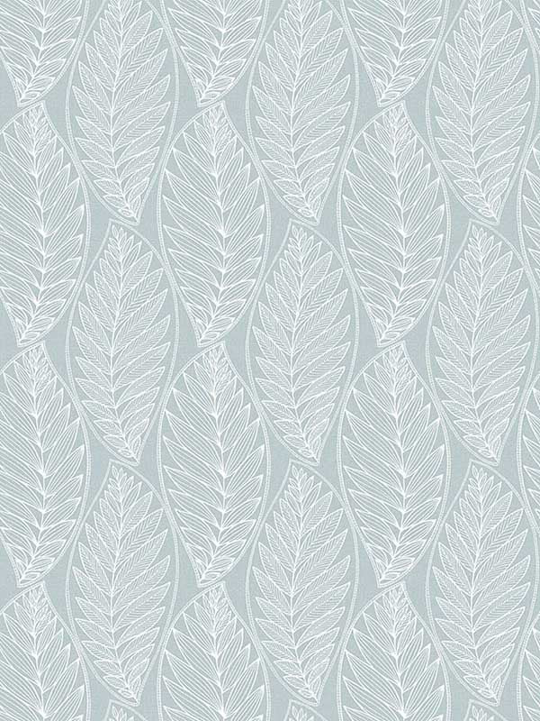 Kira Leaf Husk wallpaper in cape blue color - pattern number SC20312 - by Seabrook in the Summer House Seabrook collection
