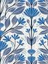 Carmela Folk Floral wallpaper in true blue color - pattern number SC20602 - by Seabrook in the Summer House Seabrook collection