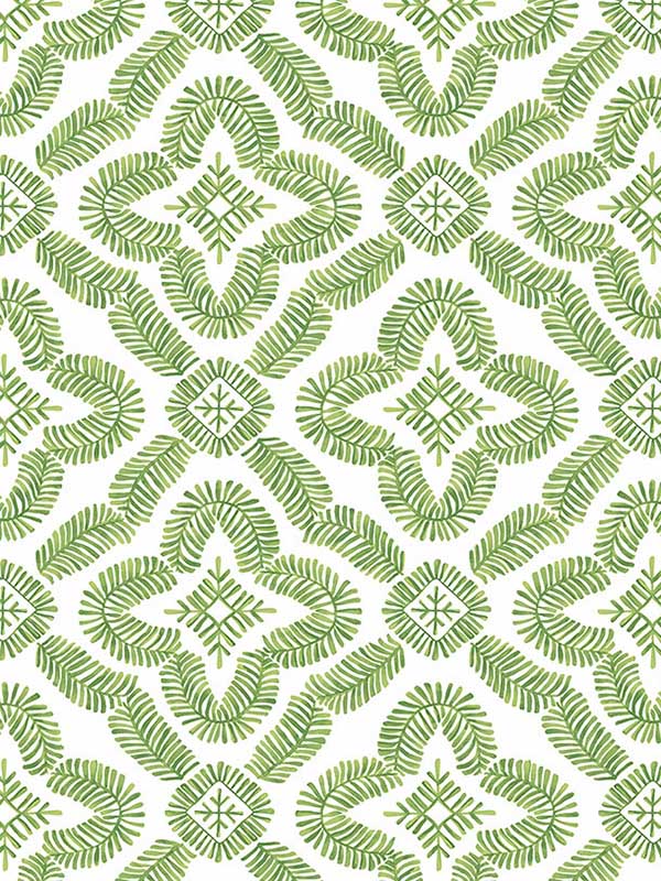 Talia Botanical Medallion wallpaper in kiwi green color - pattern number SC21304 - by Seabrook in the Summer House Seabrook collection