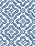 Talia Botanical Medallion wallpaper in cottage blue color - pattern number SC21312 - by Seabrook in the Summer House Seabrook collection