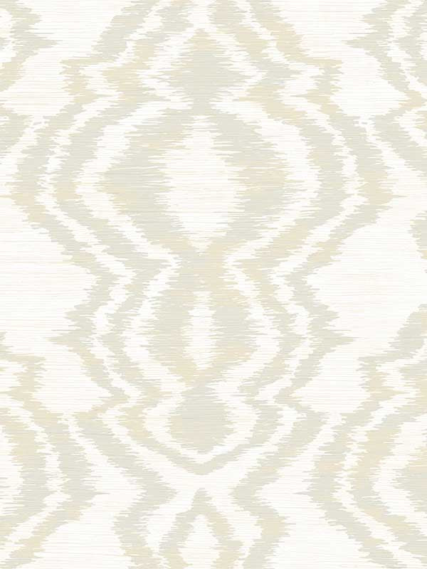 Moirella wallpaper in taupe color - pattern number DBW8004 - by Wallquest in the West Boulevard by Daisy Bennett collection