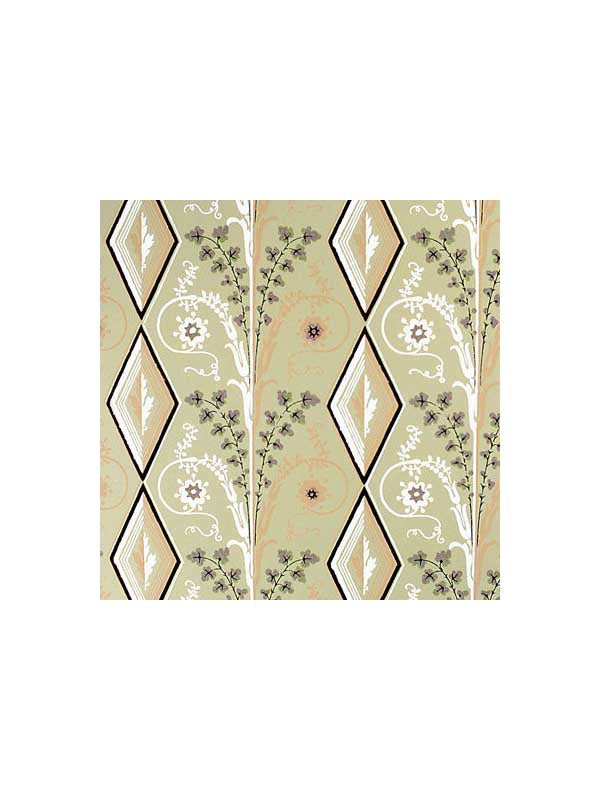Gallier Diamond wallpaper in brown and green on beige color - pattern number BR-69004.M84.0 - by Brunschwig and Fils in the  collection