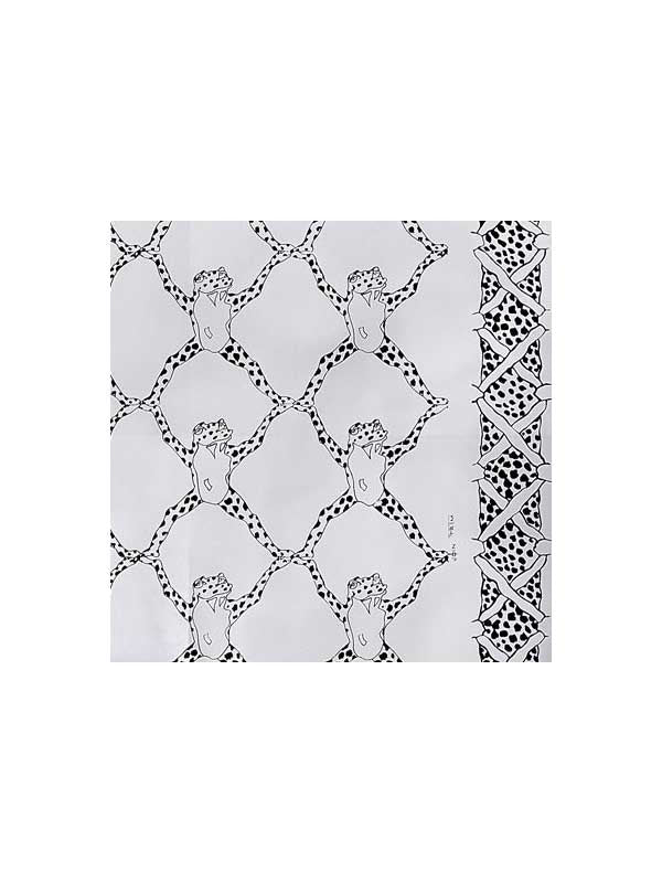 Frog Treillage On Vinyl wallpaper in black and white color - pattern number BR-69230.000.0 - by Brunschwig and Fils in the  collection