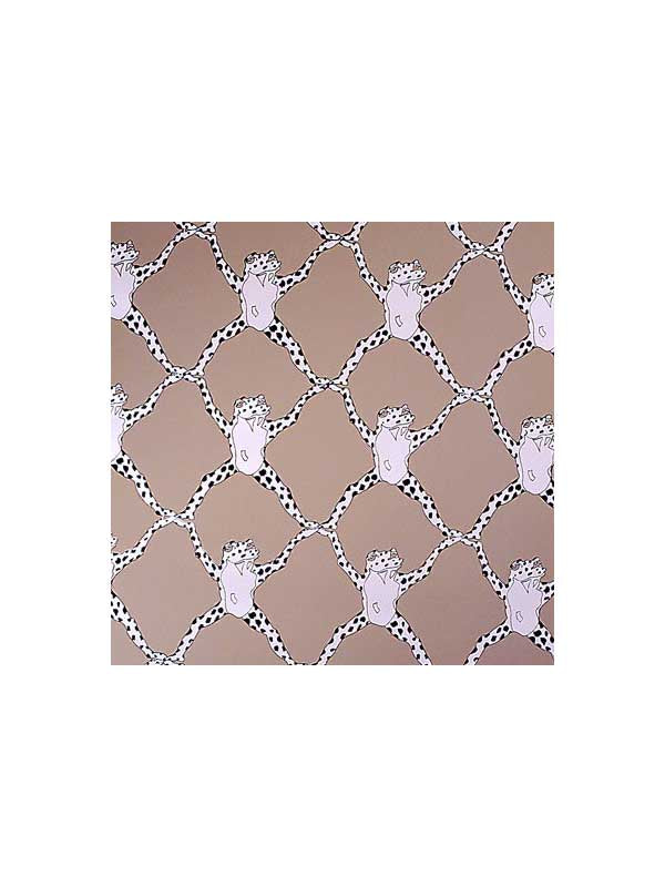 Frog Treillage On Vinyl fabric in mushroom color - pattern number BR-69230.800.0 - by Brunschwig and Fils in the  collection