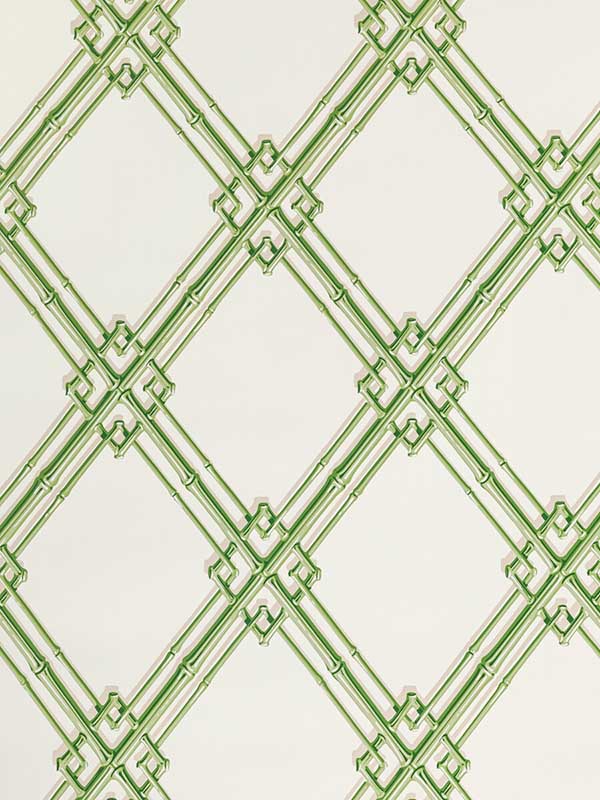 Treillage De Bambou wallpaper in leaf color - pattern number BR-69411.3.0 - by Brunschwig and Fils in the  collection