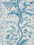 Bird and Thistle fabric in blue color - pattern number BR-69518.222.0 - by Brunschwig and Fils in the  collection